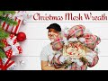 Easy christmas wreath with jute mesh  christmas in july  beginner tutorial