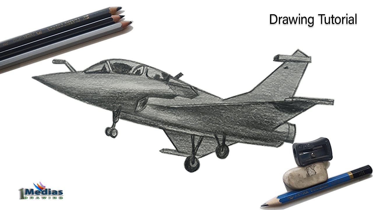 How to draw Rafale fighter jet Step by step. - YouTube
