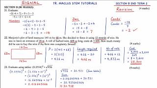 MATHS GRADER 9  2026 006 END TERM 2