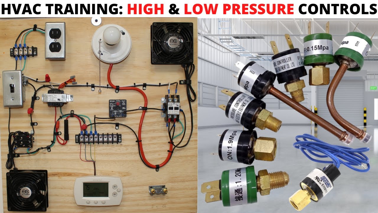 HVAC How To Wire High And Low Pressure Switch For A AC (How To Install