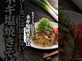 ネギ1本ぶちこむ！ビールがすすむ永久保存版ネギ塩焼きそば