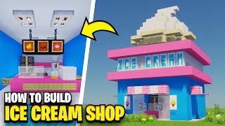 How To Build An ICE CREAM SHOP In Minecraft!