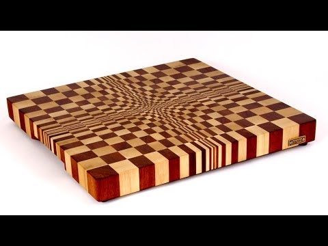 Making a 3D end grain cutting board №1 (Изготовление 3D 