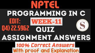 Problem solving through Programming In C||WEEK-11 Assignment Answers||#NPTEL||#SKumarEdu||#C