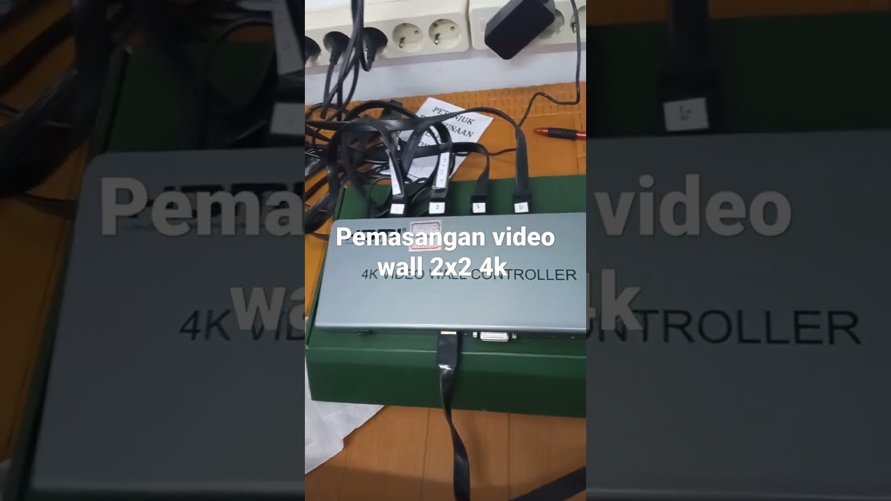 Cara pemasangan video wall 2x2 4k dengan 4TV cocca