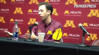 Video: Richard Pitino says the #Gophers played scared losing the lead in the last six minutes at Pen