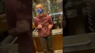 Masked Girl FREAKS OUT In Elevator