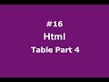 Learn Html In Arabic #16 - Table Part 4