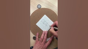 A classic Zentangle B&W tile with easy begin tangles Bales Printemps Tipple and Meer.