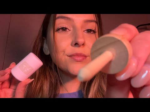 5 Minute ASMR Doing Your Wooden Skin Care 💅🏻 (with layered sounds)