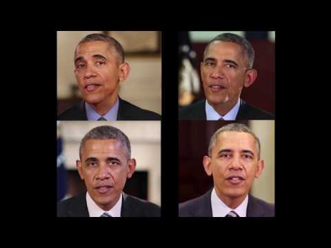 Teaser -- Synthesizing Obama: Learning Lip Sync from Audio