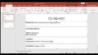 CS 50 HO! (Final Project - CS50’s Introduction to Programming with Python)