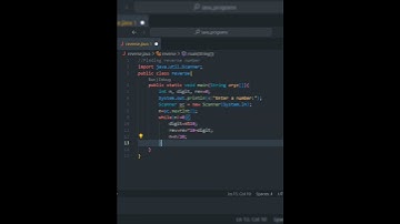 Java program to reverse a number. | Java programs #java