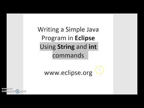 [no background music] Writing a Simple Java Program with String and int Commands