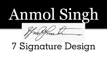 Anmol Singh Name Signature | 7 Design | Umaim Signature