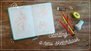 Start a new Sketchbook with me | Bunny and Duck