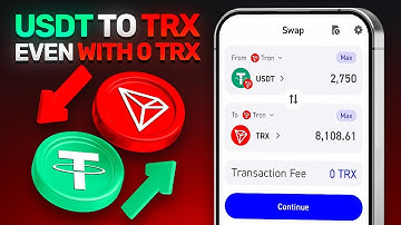 How to Swap USDT TRC-20 to TRX With 0 TRX