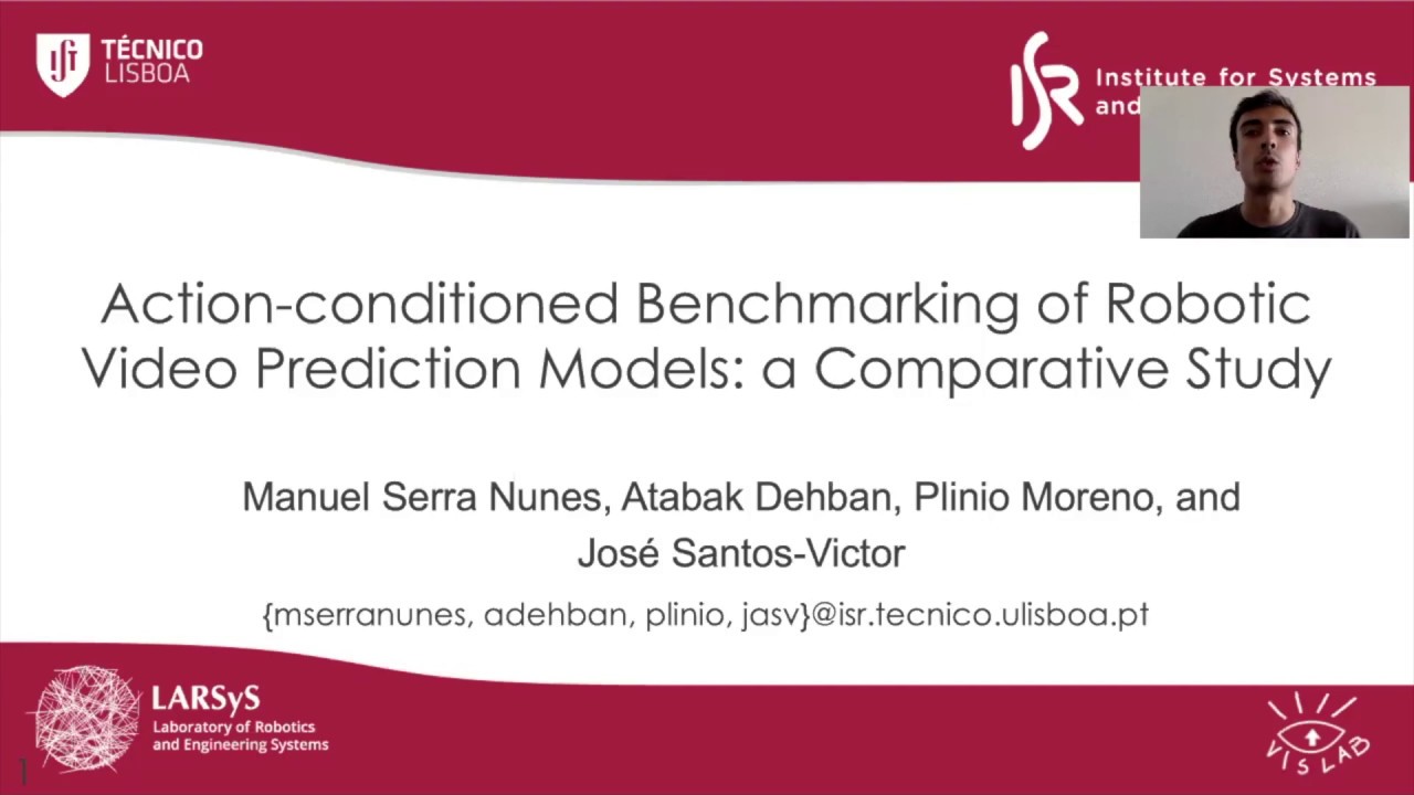 Action-conditioned Benchmarking of Robotic Video Prediction Models: a Comparative Study