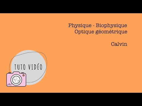Physique Biophysique Optique Géométrique 