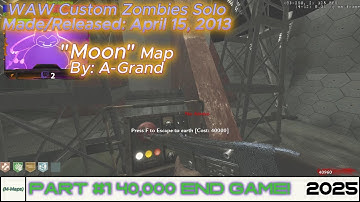WAW Custom Zombies Solo▐ "Moon" Map Part #1