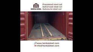 Loading galvanized steel coils Z120 to the containers for the customer Profile