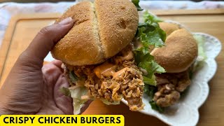 Crispy Chicken Burgers |  Zinger Burger Recipe | How to Make Burger Sauce . by Khadeeja's Canadian Diary 328 views 7 months ago 8 minutes, 12 seconds