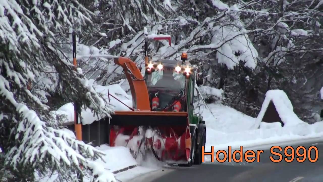 Holder S990 mit Westa Frässchleuder Testfahrt