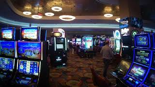 Tour Foxwoods Casino, walk to Fox Tower, Hotel Elevators, Restaurants, Slots, Gamblers, Outlets, fun