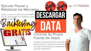 NinjaTrader como descargar DATA para Backtesting GRATIS-Tutorial desde cero