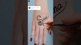 Sana Name Mehndi Tattoo Designs