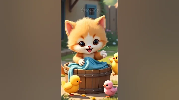 Video 9955171: adorable kitten dance, baby kitten dance, cute kitten washing, color kittens