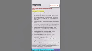 Oracle is hiring #itjobs #developer #shorts
