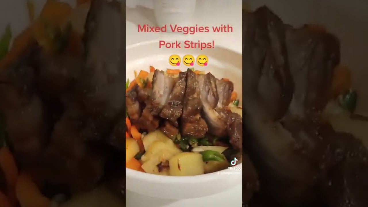 How to Cook Mix Vegetables with Pork Strips  Jhonj's Blerg  