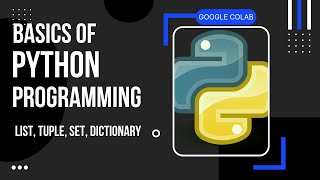 Module -1C | Basics of Python Programming |  List, Tuple, Set and Dictionary