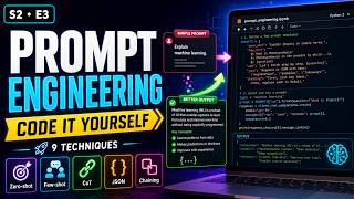 Prompt Engineering for Beginners: Learn by Coding 9 Prompting Techniques :: Ep-03