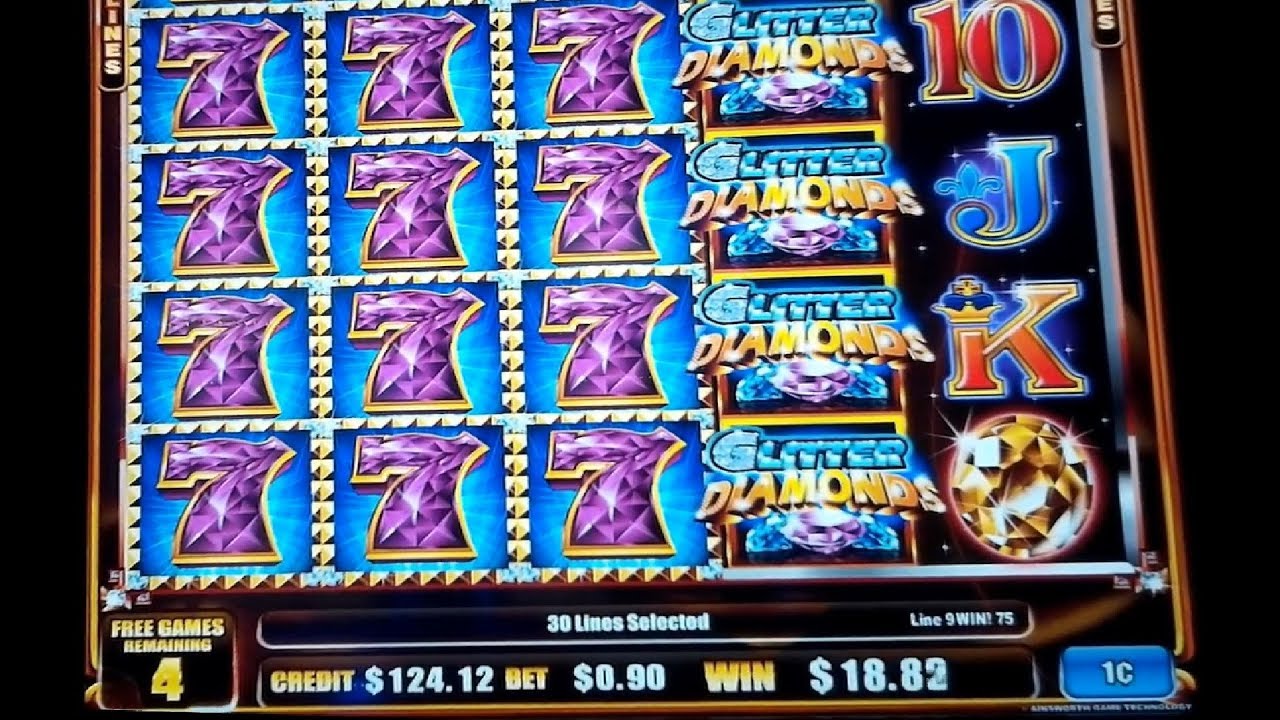 Glitter Diamonds Slot Machine Bonus - 10 Free Games Win with Expanding ...