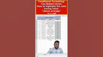 Highlight the cells having value above average using top/bottom rules of conditional formatting.