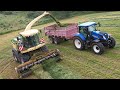  ensilage 2023   krone big x 630  new holland et case aux bennes  et m135 au tassement  