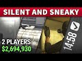 2 PLAYER STEALTH + 2 Daily Vaults $2,694,930 | GTA Online Casino Heist Silent and Sneaky ELITE GUIDE