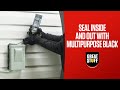 Sealing gaps with great stuff multipurpose black with smart dispenser