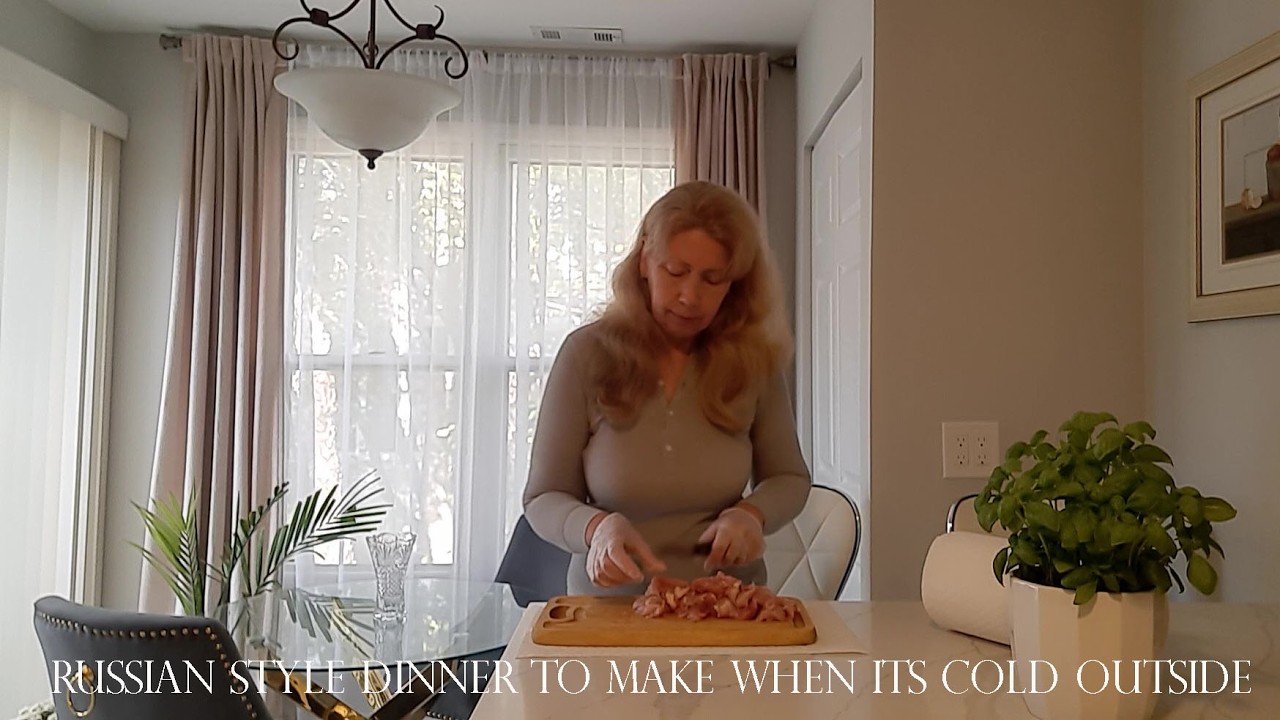 Russian Style Dinner To Make When Its Cold Outside Chicken Potatoes Stew, Cured Salmon Blueberry Pie