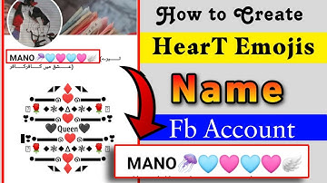 How To Make Heart 💗 Emoji Name Facebook account Without update name | Heart + Wing Emoji name fd id