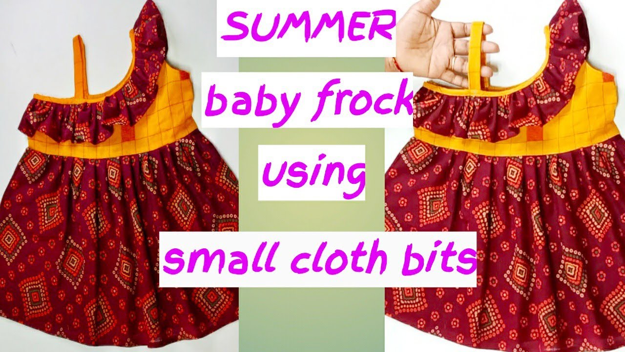 new model One shoulder baby frock//very easy for beginner's//