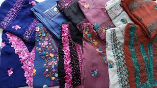 Beautiful Hand Embroidery Churidar Materials...8547442213.