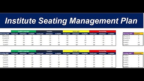 Institute Management System in Excel | How to Make Institute Management System in Excel