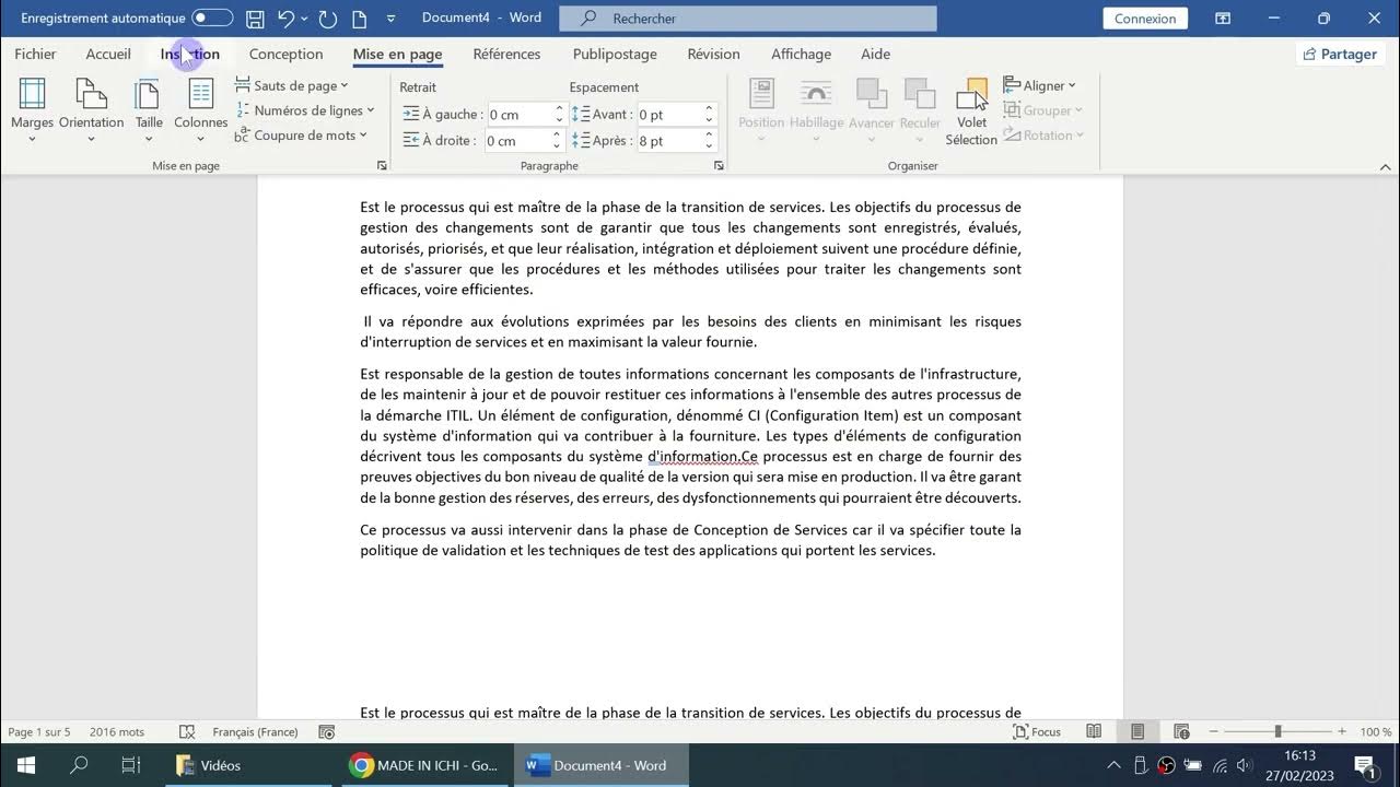 Comment Ne Pas Paginer La Page De Garde Sur Word2016 Ne pas numéroter la première page | Word - YouTube