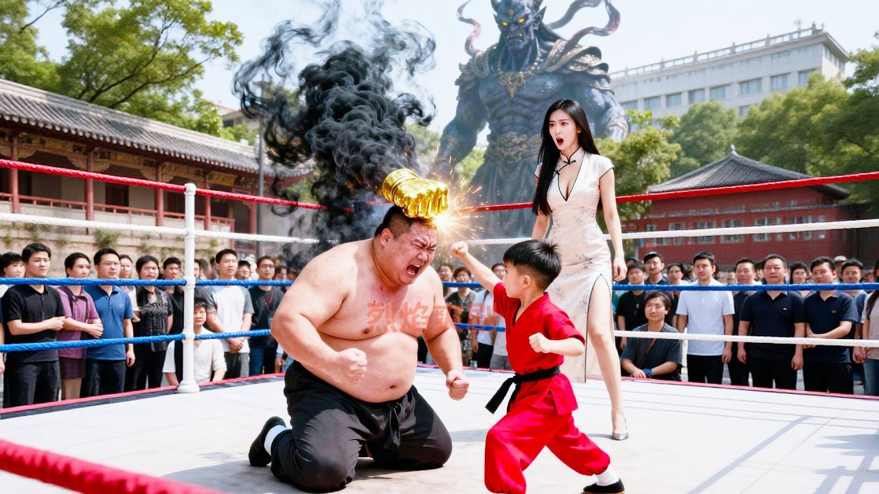 500斤壯漢笑對手派4歲小孩應戰，殊不知他體內鎮壓魔神，眨眼召喚1拳激發把他打回家，秒殺全場驚呆眾人！#爽劇 #逆襲 #反轉