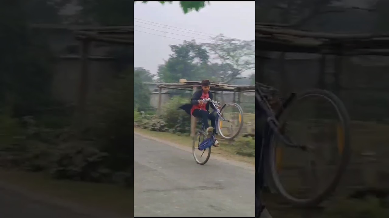desi cycle stunt public reaction video