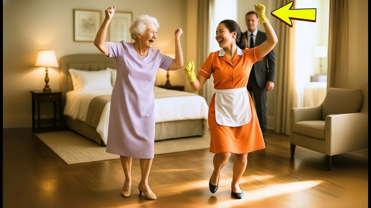 Milionário Fica Surpreso ao Ver Sua Mãe Feliz Dançando com a Faxineira… Enquanto a Cuidadora Só