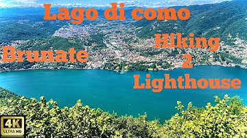 Lake Como (lago di como) Italy brunate and hike to lighthouse